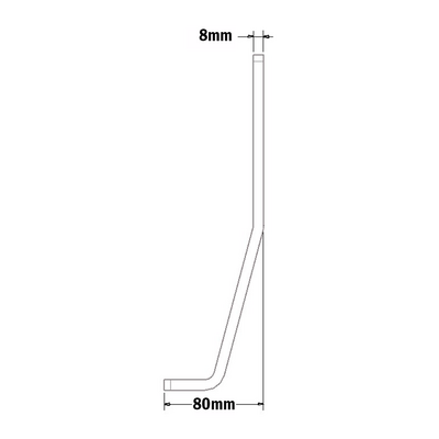 34-270-1 MODULAR SOLUTIONS SUPPORT ANGLE<br>ANGLE BRKT FLOOR FASTENING 270MM